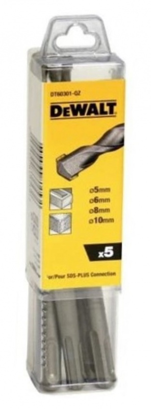 Набор буров SDS-plus DeWALT 5/6/8/10 5шт DT60301