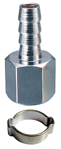 Переходник FUBAG 1/4"F - елочка 10мм + кольцо 10*15мм 180252