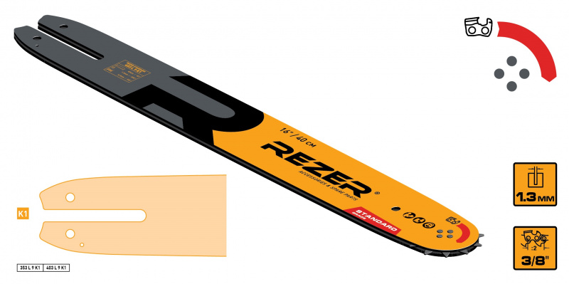 Шина пильная REZER STANDARD 403 L 9 K1