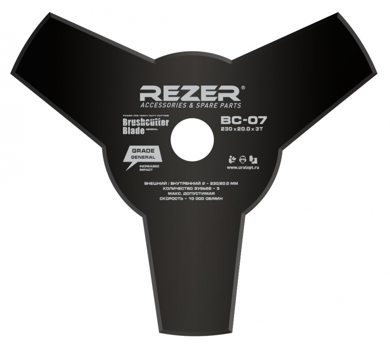 Нож д/триммеров REZER ВС-07 General 3/230/20.0/1.8
