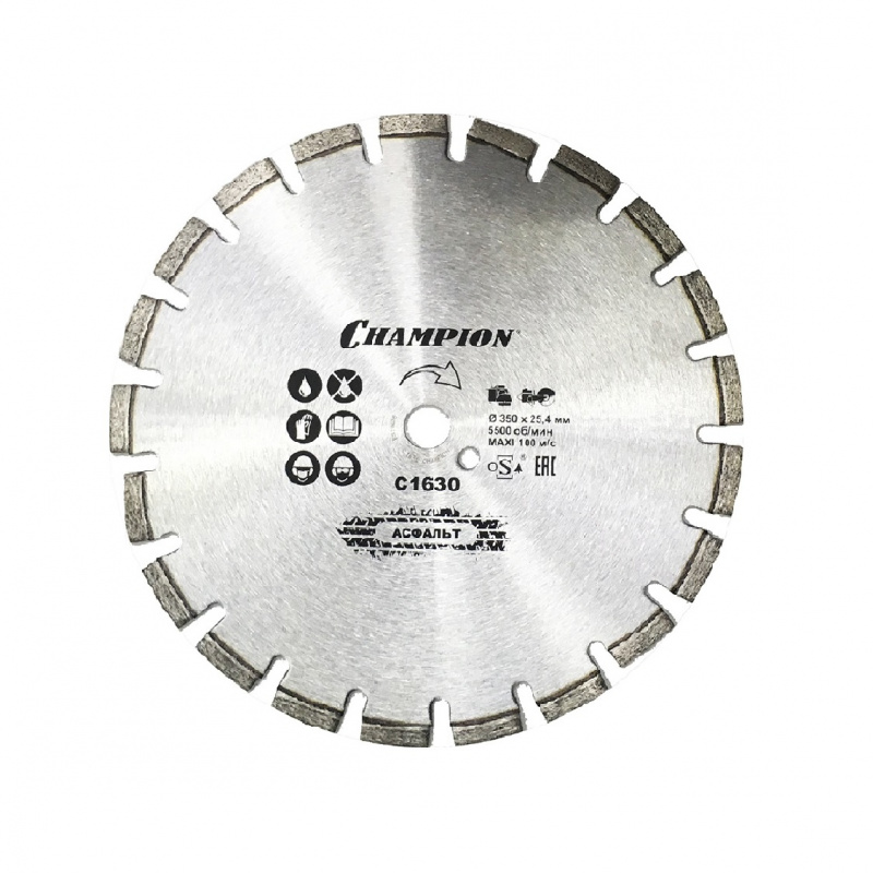 Диск алмазный CHAMPION АСФАЛЬТ L 350*25.4*10 C1630