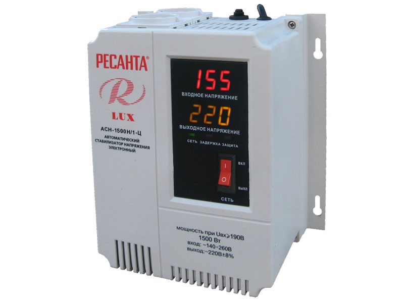 Стабилизатор напряжения РЕСАНТА LUX АСН-1500Н/1-Ц