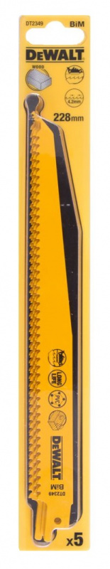 Полотно пильное по дереву DeWALT BiM 228*4.2мм 5шт DT2349