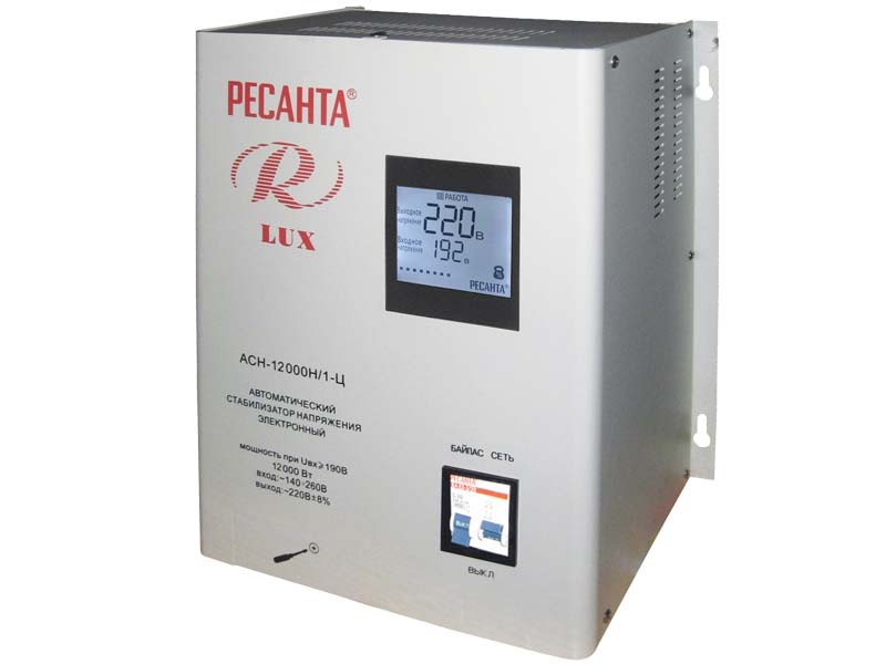 Стабилизатор напряжения РЕСАНТА LUX АСН-12000Н/1-Ц
