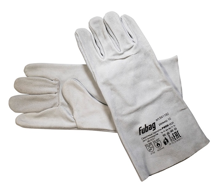 Краги сварочные FUBAG без подкладки серые FWGN 10GR