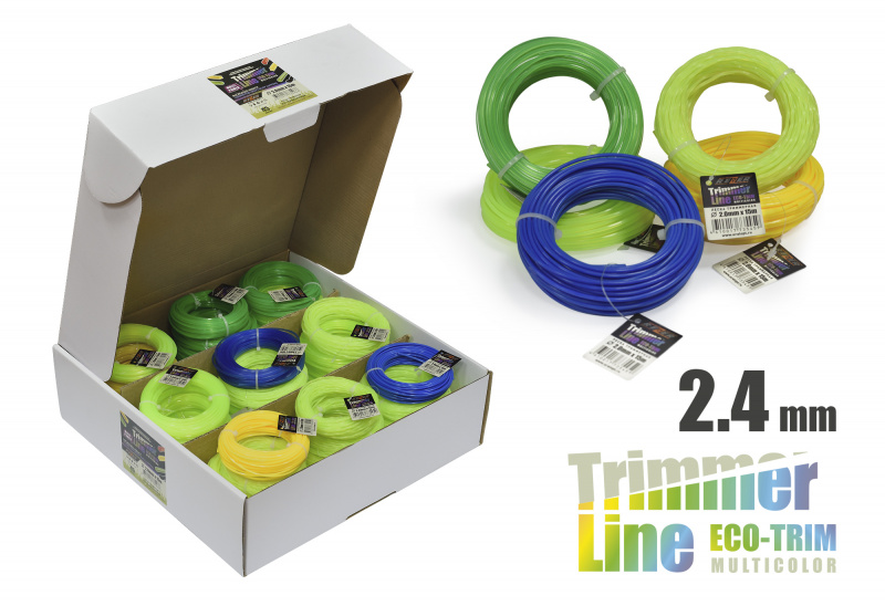 Корд триммерный REZER ECO-TRIM MULTICOLOR 2.4мм*15м 36шт