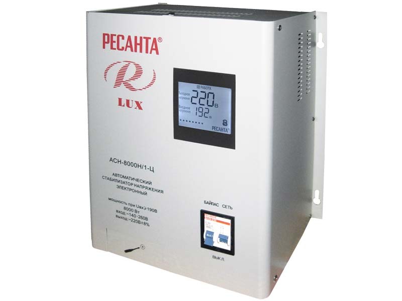 Стабилизатор напряжения РЕСАНТА LUX АСН-8000Н/1-Ц