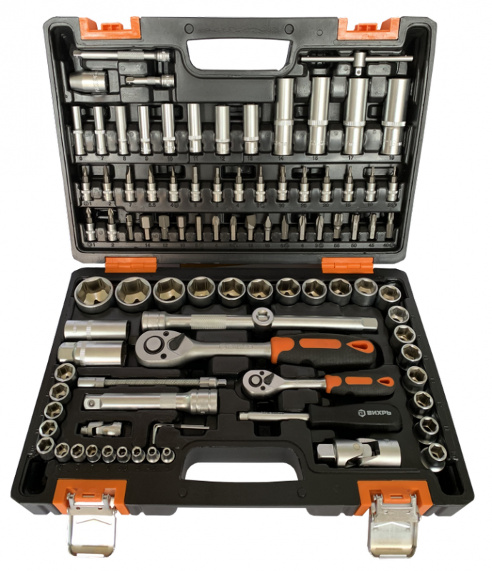 Набор инструментов ВИХРЬ АВТО 1/2"-1/4" CrV 94 предмета