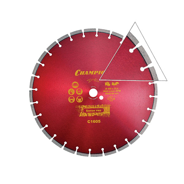 Диск алмазный CHAMPION БЕТОН PRO 400*25.4*10 C1605