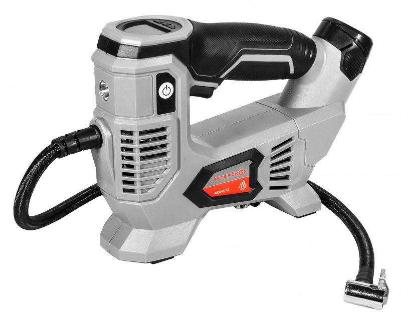 Компрессор автомобильный аккумуляторный ИНТЕРСКОЛ АПИ-Т АКА-8/12ЭМ 2*2.0Ач
