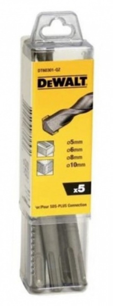 Набор буров SDS-plus DeWALT 5/6/8/10 5шт DT60301