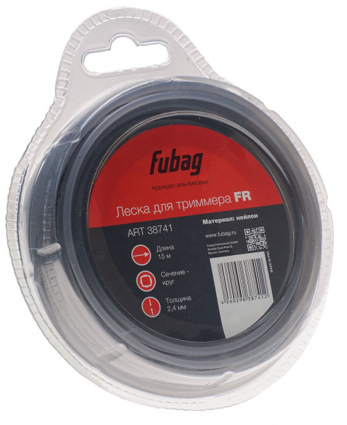 Корд триммерный FUBAG FR 2.4мм*15м круглый 38741