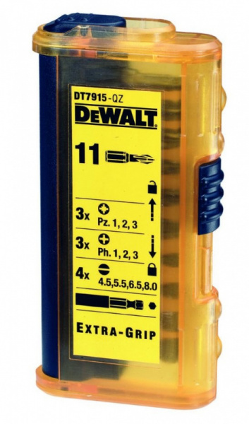 Набор бит DeWALT ExtraGrip 11шт DT7915