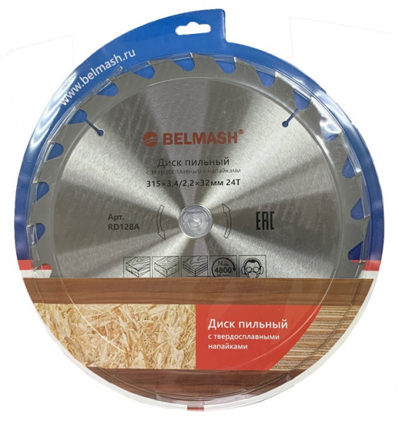 Диск пильный BELMASH 315*32/30*3.4/2.2 24T