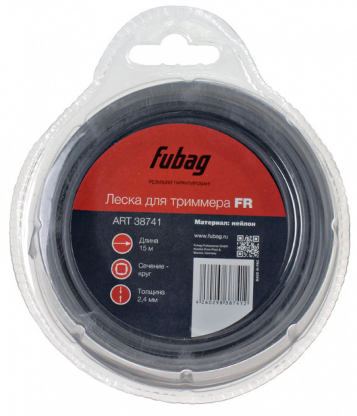 Корд триммерный FUBAG FR 2.4мм*15м круглый 38741