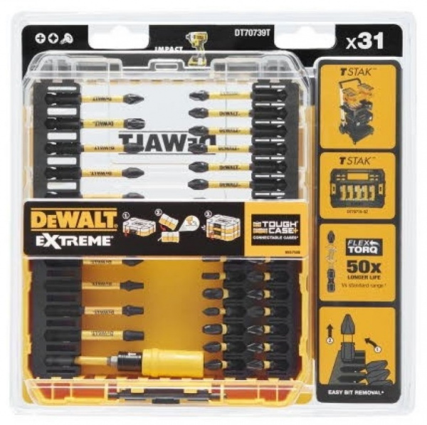 Набор бит и насадок DeWALT FLEXTORQ 31шт DT70739T