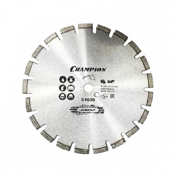 Диск алмазный CHAMPION АСФАЛЬТ L 350*25.4*10 C1630
