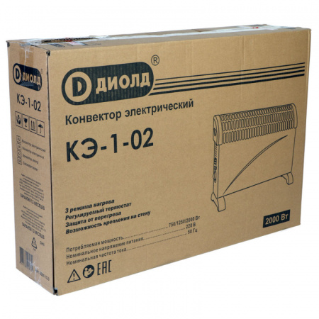 Обогреватель конвекторный ДИОЛД КЭ-1-02