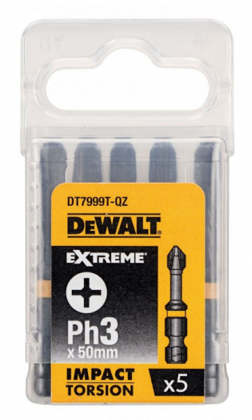 Бита DeWALT IMPACT Torsion PH3 50мм 5шт DT7999T