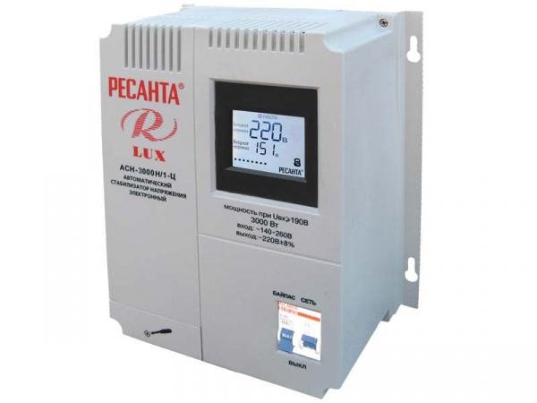 Стабилизатор напряжения РЕСАНТА LUX АСН-3000Н/1-Ц