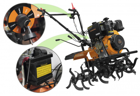 Мотоблок дизельный CARVER MT-900DE