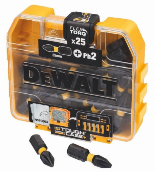 Бита DeWALT EXTREME FLEXTORQ PH2 25мм 25шт DT70555T