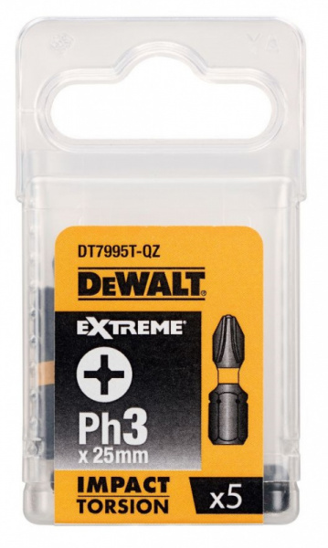 Бита DeWALT IMPACT Torsion PH3 25мм 5шт DT7995T