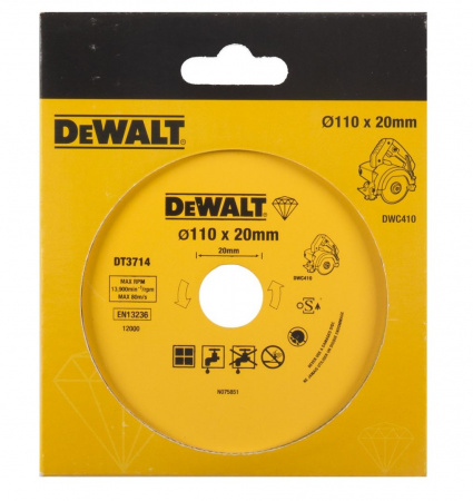 Диск алмазный DeWALT 110*20 керамика DT3714