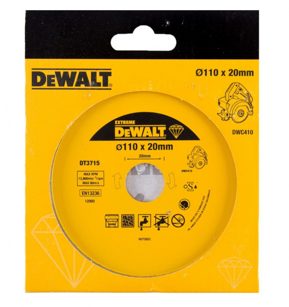 Диск алмазный DeWALT 110*20 керамика DT3715