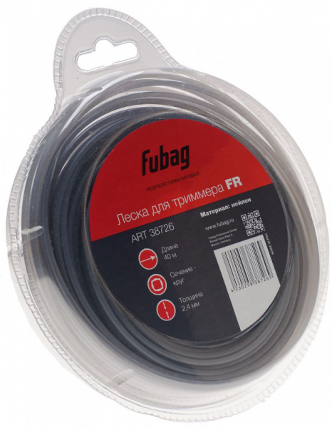 Корд триммерный FUBAG FR 2.4мм*40м круглый 38726
