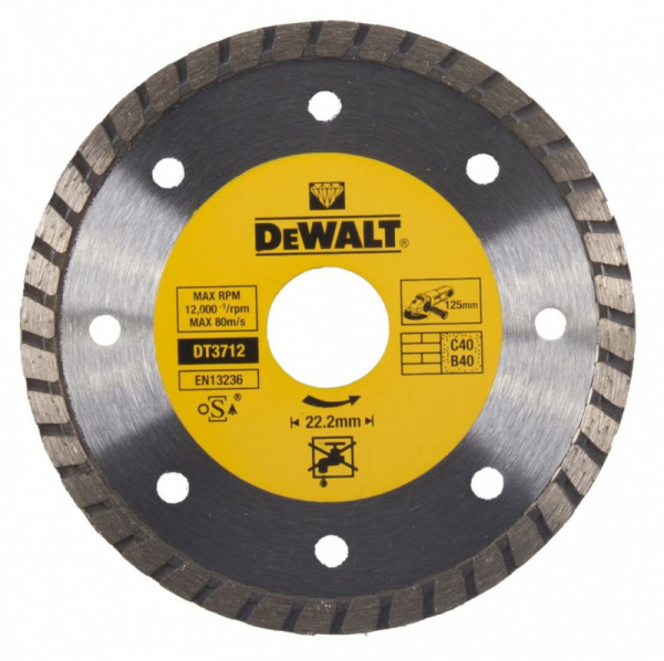 Диск алмазный DeWALT Turbo 125*22 универсальный DT3712
