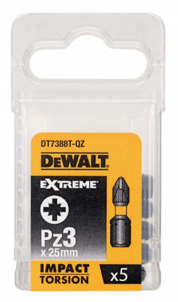 Бита DeWALT IMPACT Torsion PZ3 25мм 5шт DT7388T