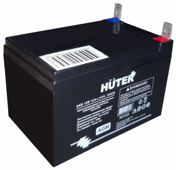 Батарея аккумуляторная HUTER 12В 12Ач