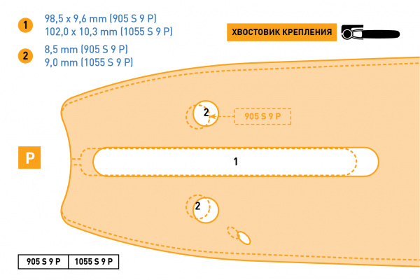 Шина пильная REZER PROFI 905 S 9 P