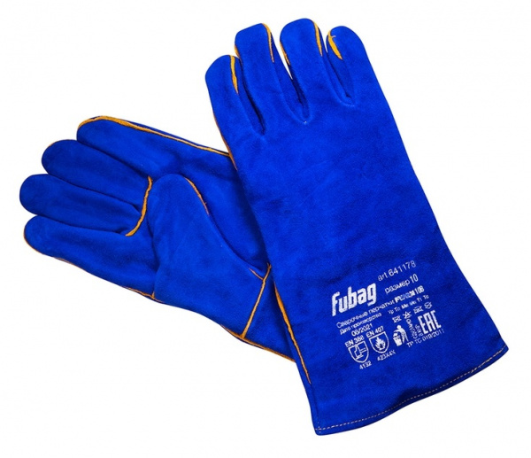 Краги сварочные FUBAG на подкладке синие FWGN 10B
