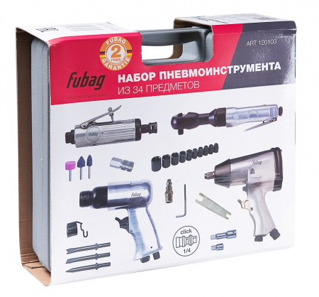 Набор пневмоинструмента FUBAG 34шт 120103