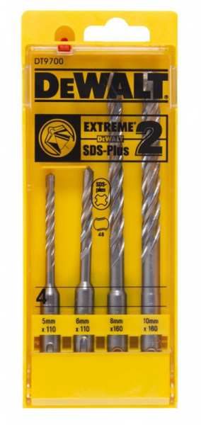Набор буров SDS-plus DeWALT EXTREME2 5/6*110 8/10*160 4шт DT9700